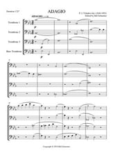 Adagio in B Flat Trombone Quartet cover